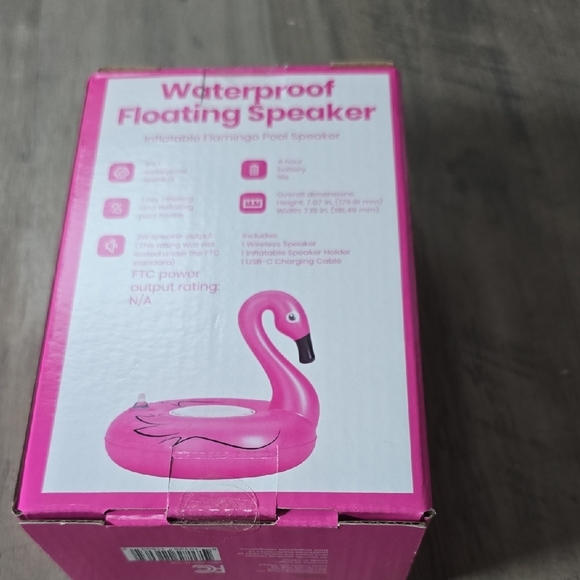 Waterproof Flamingo Floating Speaker - Picture 3 of 3